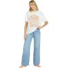 Billabong Women’s Logo Relaxed Fit Short Sleeve Tee(Salt Crystal)