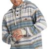 Billabong mens Rancho Henley Pullover Hooded Flannel(Sea Salt)