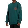 Billabong mens Short Sands Crew Fleece Sweatshirt(Deep Teal)