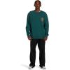 Billabong mens Short Sands Crew Fleece Sweatshirt(Deep Teal)