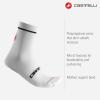 CASTELLI Men’s Entrata 13 Sock, Performance Cycling Apparel, Moisture Wicking with Midfoot Support Band, Road & Gravel Biking(White)