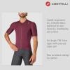 CASTELLI Men’s Espresso Jersey, Quarter Length Sleeve with Breathable Stretch Fabric for Gravel, Cycling & Road Biking(Deep Bordeaux/Silver Moon)