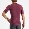 CASTELLI Men’s Espresso Jersey, Quarter Length Sleeve with Breathable Stretch Fabric for Gravel, Cycling & Road Biking(Deep Bordeaux/Silver Moon)