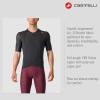 CASTELLI Men’s Espresso Jersey, Quarter Length Sleeve with Breathable Stretch Fabric for Gravel, Cycling & Road Biking(Light Black/Dark Gray)