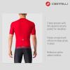 CASTELLI Men’s Espresso Jersey, Quarter Length Sleeve with Breathable Stretch Fabric for Gravel, Cycling & Road Biking(Rich Red/Deep Bordeaux)