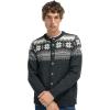 Dale of Norway Veafjord Masculine Cardigan – Men Cardigan Sweater – Regular-Fit(Dark Charcoal Smoke Cream)