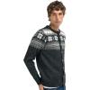 Dale of Norway Veafjord Masculine Cardigan – Men Cardigan Sweater – Regular-Fit(Dark Charcoal Smoke Cream)