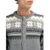 Dale of Norway Veafjord Masculine Cardigan – Men Cardigan Sweater – Regular-Fit(Smoke Dark Charcoal Cream)