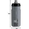 Elite Jet Cycling Water Bottle – 750ml – Clear with Red Logo – High-Flow, Biodegradable, BPA-Free(Grey with Black Logo  550ml)