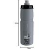 Elite Jet Cycling Water Bottle – 750ml – Clear with Red Logo – High-Flow, Biodegradable, BPA-Free(Grey with Black Logo  750ml)