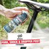 Finish Line Max Suspension Spray for Bicycles – Lubricant for Forks, Shocks, and Dropper Posts – Restores Fork Performance, Reduces Stiction, Improves Bump Absorption, Protects Rubber Seals – 9 fl oz