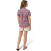 Flylow Women’s Anderson Shirt – Plaid Button-Up Short-Sleeve Shirt for Mountain Biking & Casual Wear(Garnet/Moonstone Plaid)