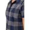 Flylow Women’s Anderson Shirt – Plaid Button-Up Short-Sleeve Shirt for Mountain Biking & Casual Wear(Night/Mist Plaid)