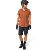 Flylow Women’s Anderson Shirt – Plaid Button-Up Short-Sleeve Shirt for Mountain Biking & Casual Wear(Terra/Garnet Plaid)