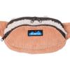 KAVU Snuggy Spectator Belt Bag Fleece Cord Hip Fanny Pack(Blush Cloud)