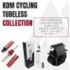 KOM Cycling Presta Valve Core Removal Tool Tubeless Tire Lever Set. Bicycle Tire Lever Set That Includes a Valve Core Remover. Great for Removing Presta Valve Cores with The Presta Valve Core Tool(Red)