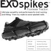 Kahtoola EXOspikes Footwear Traction for Winter Hiking & Running in Snow, Ice & Rocky Terrain(Black)