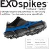 Kahtoola EXOspikes Footwear Traction for Winter Hiking & Running in Snow, Ice & Rocky Terrain(Blue)