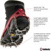 Kahtoola MICROspikes Footwear Traction for Winter Trail Hiking & Ice Mountaineering(Red)