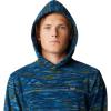 Mountain Hardwear mens Microchill™ Hoody(Dark Caspian Stria Print)