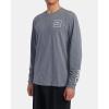 RVCA Men’s Long Sleeve Surf Shirt(Heather Grey)