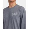 RVCA Men’s Long Sleeve Surf Shirt(Heather Grey)