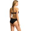 Seafolly Women’s Standard Hipster Full Coverage Bikini Bottom Swimsuit(Daydreamer Black)
