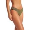Seafolly Women’s Standard Hipster Full Coverage Bikini Bottom Swimsuit(Sea Dive Khaki)