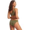 Seafolly Women’s Standard Hipster Full Coverage Bikini Bottom Swimsuit(Sea Dive Khaki)