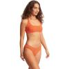 Seafolly Women’s Standard Hipster Full Coverage Bikini Bottom Swimsuit(Sea Dive Mandarin)
