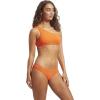 Seafolly Women’s Standard Hipster Full Coverage Bikini Bottom Swimsuit(Sea Dive Spicyorang)