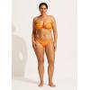 Seafolly Women’s Standard Hipster Full Coverage Bikini Bottom Swimsuit(Soundwave Turmeric)