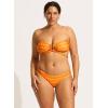 Seafolly Women’s Standard Hipster Full Coverage Bikini Bottom Swimsuit(Soundwave Turmeric)