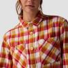 Stoic, Aspen Elbow Patch Flannel – Women’s(Cranberry Harvest Oversized Plaid)