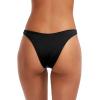Vitamin A Women’s California High Leg Bikini Bottoms(Black/Eco Rib)