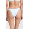 Vitamin A Women’s California High Leg Bikini Bottoms(Sky Ecorib Stripe)