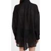 Vitamin A Women’s Swimwear Swimwear Playa Linen Boyfriend Shirt Swimsuit Cover Up(Black)