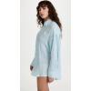 Vitamin A Women’s Swimwear Swimwear Playa Linen Boyfriend Shirt Swimsuit Cover Up(Ecolinen Gauze Sky)