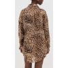 Vitamin A Women’s Swimwear Swimwear Playa Linen Boyfriend Shirt Swimsuit Cover Up(Luxe Leopard)