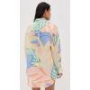 Vitamin A Women’s Swimwear Swimwear Playa Linen Boyfriend Shirt Swimsuit Cover Up(Retro Jungle)