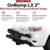 Yakima Bike Rack with Ramp, 2 Bicycle Hitch Mount Carrier for Ebike, Mountain, Road, Hybrid, BMX, & Kid Bikes, Fits 1.25 Inch Receiver, OnRamp LX(2 Inch)