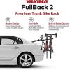Yakima FullBack 3 Premium Trunk Bike Rack, Holds 3 Bikes, Tool-Free Installation, SuperCush ZipStrips, Foldable Arms, SKS Locks, Bottle Opener(Fullback 2)