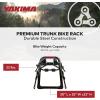 Yakima FullBack 3 Premium Trunk Bike Rack, Holds 3 Bikes, Tool-Free Installation, SuperCush ZipStrips, Foldable Arms, SKS Locks, Bottle Opener(Fullback 3)