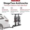 Yakima Platform Hitch Bike Rack, Rear Vehicle Bicycle Carrier with Tilting Tray for 2 Bikes, StageTwo, 1.25” Anthracite