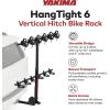 Yakima Versatile HangTight 4 Vertical Hanging Hitch Steel Bike Rack for 2 Inch Hitch Receivers with Fully Padded Cradles and Tilting Design, Black(6 Vertical Hanging Hitch)
