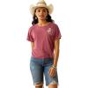 ARIAT Womens Always Ramblin’ T-Shirt(Dry Rose)