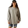 ARIAT Womens Canvas Oversized T-Shirt(Heather Grey)