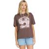 Billabong Women’s Logo Relaxed Fit Short Sleeve Tee(Kona)