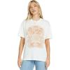 Billabong Women’s Logo Relaxed Fit Short Sleeve Tee(Salt Crystal)