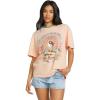 Billabong Women’s Logo Relaxed Fit Short Sleeve Tee(Soft Peach)